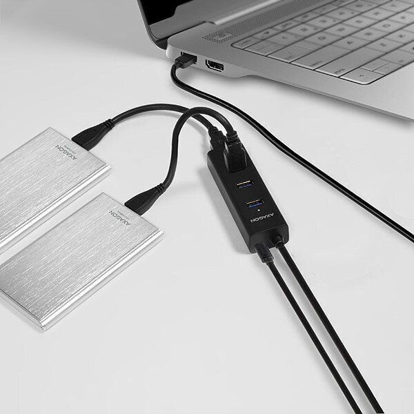 AXAGON HUE-S2BP 4x USB3.0 Charging Hub 1.2m Cable, MicroUSB Charging, Incl. AC Adapter цена и информация | USB adapterid ja jagajad | hansapost.ee