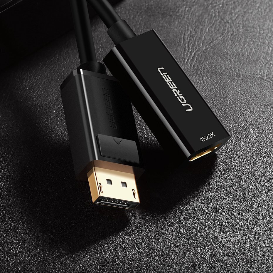 Videoadapter Ugreen MM137 DisplayPort HDMI, 4K, must цена и информация | USB adapterid ja jagajad | hansapost.ee