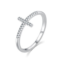 Шикарное серебряное кольцо с крестом MOISS R00020 цена и информация | Кольцо | hansapost.ee