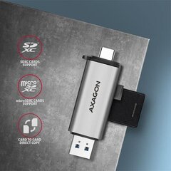 Axagon CRE-SAC kaardilugeja USB 3.2 Gen 1 (3.1 Gen 1) Type-A/Type-C Hall hind ja info | USB adapterid ja jagajad | hansapost.ee