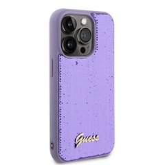 Guess Sequin Script Logo Case for iPhone 14 Pro Purple цена и информация | Чехлы для телефонов | hansapost.ee