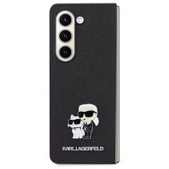 Karl Lagerfeld KLHCZFD5SAPKINPK Z Fold5 F946 hardcase czarny|black Saffiano Monogram Ikonik Pin цена и информация | Чехлы для телефонов | hansapost.ee