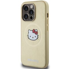 Hello Kitty HKHMP13XPGHCKD iPhone 13 Pro Max 6.7" złoty|gold hardcase Leather Kitty Head MagSafe цена и информация | Hello Kitty Велосипеды, самокаты, ролики, скейтборды | hansapost.ee