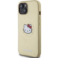 Hello Kitty HKHMP14SPGHCKD iPhone 14 6.1" złoty|gold hardcase Leather Kitty Head MagSafe цена и информация | Hello Kitty Мобильные телефоны, Фото и Видео | hansapost.ee