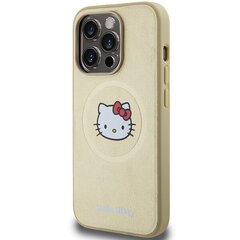 Hello Kitty HKHMP14XPGHCKD iPhone 14 Pro Max 6.7" złoty|gold hardcase Leather Kitty Head MagSafe цена и информация | Чехлы для телефонов | hansapost.ee