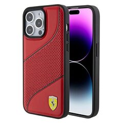 Ferrari FEHCP15LPWAR iPhone 15 Pro 6.1" czerwony|red hardcase Perforated Waves Metal Logo цена и информация | Чехлы для телефонов | hansapost.ee