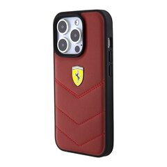 Ferrari FEHCP15LRDUR iPhone 15 Pro 6.1" czerwony|red hardcase Leather Stitched Lines цена и информация | Чехлы для телефонов | hansapost.ee