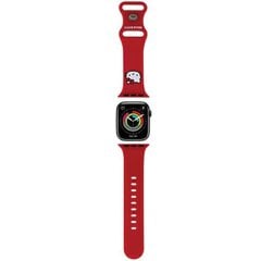 Hello Kitty Pasek HKAWMSCHBLR Apple Watch 38|40|41mm czerwony|red strap Silicone Kitty Head цена и информация | Hello Kitty Велосипеды, самокаты, ролики, скейтборды | hansapost.ee