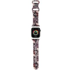 Hello Kitty Pasek HKAWMSDGPTP Apple Watch 38|40|41mm różowy|pink strap Silicone Tags Graffiti цена и информация | Аксессуары для смарт-часов и браслетов | hansapost.ee