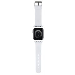 Karl Lagerfeld Pasek KLAWLSLKCNH Apple Watch 42|44|45|49mm biały|white strap 3D Rubber Karl&Choupette Heads цена и информация | Аксессуары для смарт-часов и браслетов | hansapost.ee