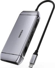Choetech 9in1 multifunctional USB Type C HUB - 3x USB 3.2 Gen 1 / SD and TF memory card reader / HDMI 4K 30Hz / VGA Full HD 60Hz / USB Type C / RJ45 gray (HUB-M15 gray) hind ja info | USB adapterid ja jagajad | hansapost.ee
