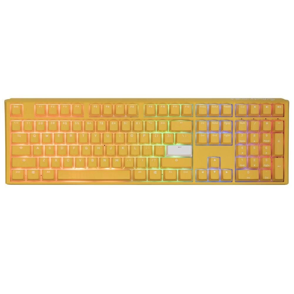 Mehaaniline klaviatuur Ducky One 3 kollane täissuuruses, Cherry MX Clear hind ja info | Klaviatuurid | hansapost.ee