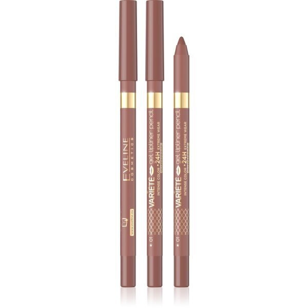 Huulepliiats veekindel Eveline Cosmetics Variete Gel Lipliner, nude 01 цена и информация | Huulekosmeetika | hansapost.ee