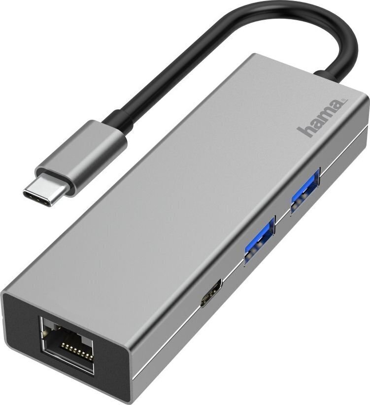 USB adapter Hama USB-C multiport adapter (4 liidest) hind ja info | USB adapterid ja jagajad | hansapost.ee