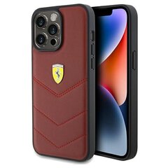 Ferrari FEHCP15XRDUR iPhone 15 Pro Max 6.7" czerwony|red hardcase Leather Stitched Lines цена и информация | Чехлы для телефонов | hansapost.ee