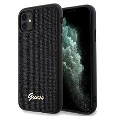 Guess GUHCN61PSFDGSK iPhone 11 | Xr 6.1" czarny|black hardcase Sequin Script Metal цена и информация | Чехлы для телефонов | hansapost.ee