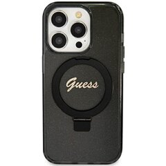 Guess GUHMN61HRSGSK iPhone 11 | Xr 6.1" czarny|black hardcase Ring Stand Script Glitter MagSafe цена и информация | Чехлы для телефонов | hansapost.ee