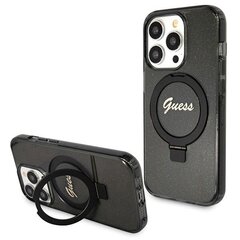 Guess GUHMP13LHRSGSK iPhone 13 Pro | 13 6.1" czarny|black hardcase Ring Stand Script Glitter MagSafe цена и информация | Чехлы для телефонов | hansapost.ee