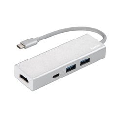 USB-C-хаб Hama 2x USB 3.1, USB-C и HDMI цена и информация | Адаптеры и USB-hub | hansapost.ee
