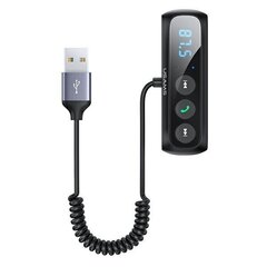 USAMS SJ503 AUX/FM – Bluetooth 5.0 heliadapter, micro SD, must hind ja info | Handsfree seadmed | hansapost.ee