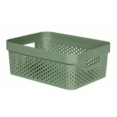 Коробка Infinity Recycled 11L 36x27x14см, зеленая цена и информация | Корзины и ящики для хранения | hansapost.ee