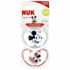 Пустышки Nuk Space Disney, 18-36 мес, 2 шт. цена и информация | Пустышки | hansapost.ee