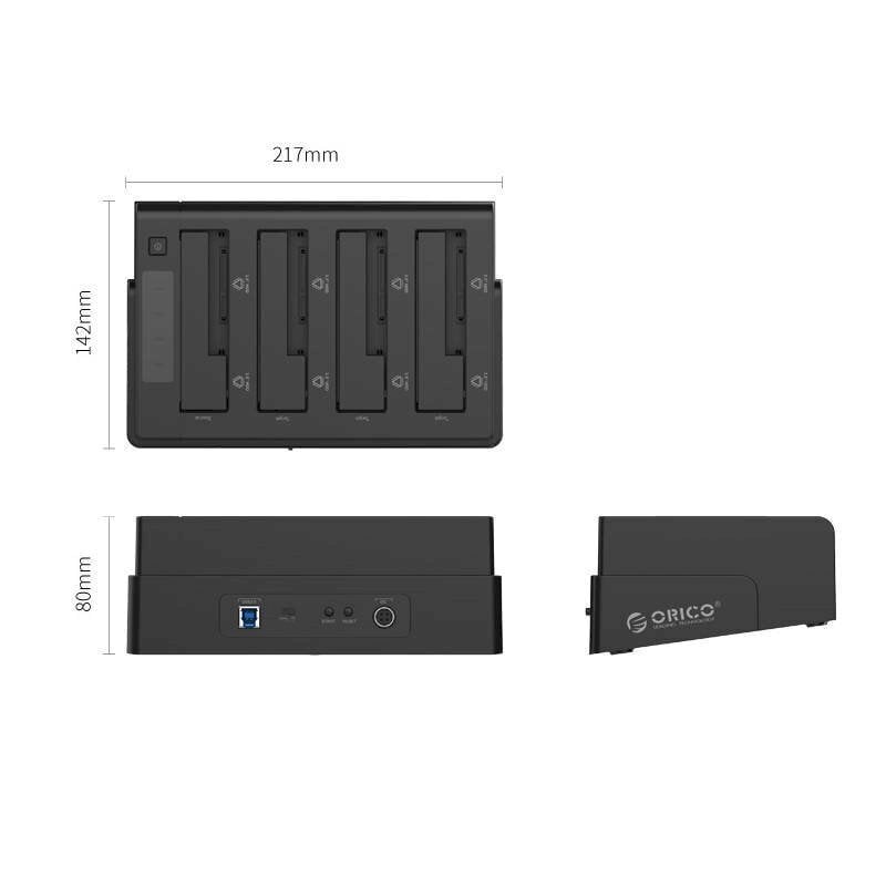 Orico Clone Hard Drive Dock 2.5 / 3.5 inch 4 Bay USB3.0 1 to 3 (black) цена и информация | USB adapterid ja jagajad | hansapost.ee