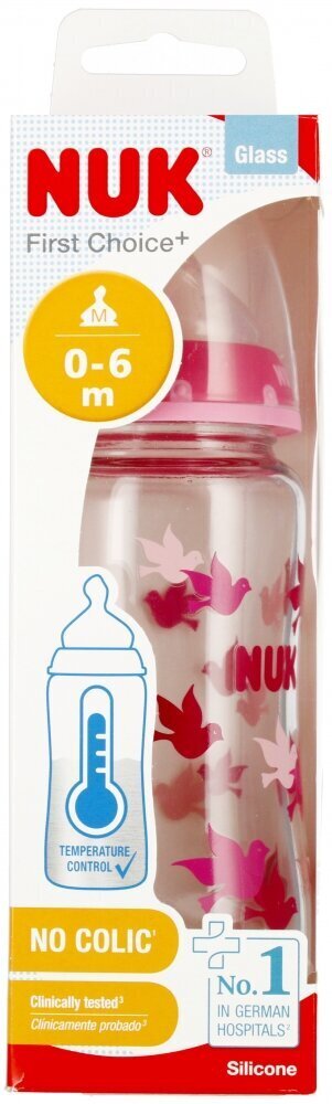 Klaaspudel Nuk First Choise+, 0-6 kuud, 240 ml hind ja info | Lutipudelid ja tarvikud | hansapost.ee