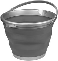 Bucket Foldable Abbey Camp 21WK GRA 10l grey цена и информация | Тазик с ручками круглый 9л, серый | hansapost.ee