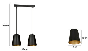 Emibig светильник Milagro 2 цена и информация | Потолочный светильник, 38 x 38 x 24 см | hansapost.ee