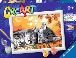 Maali numbrite järgi Ravensburger Sügisesed kassipojad, 13x18 cm цена и информация | Живопись по номерам | hansapost.ee