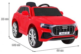 Одноместный детский электрический автомобиль Audi Q8 Lift, красный kaina ir informacija | Электромобили для детей | hansapost.ee