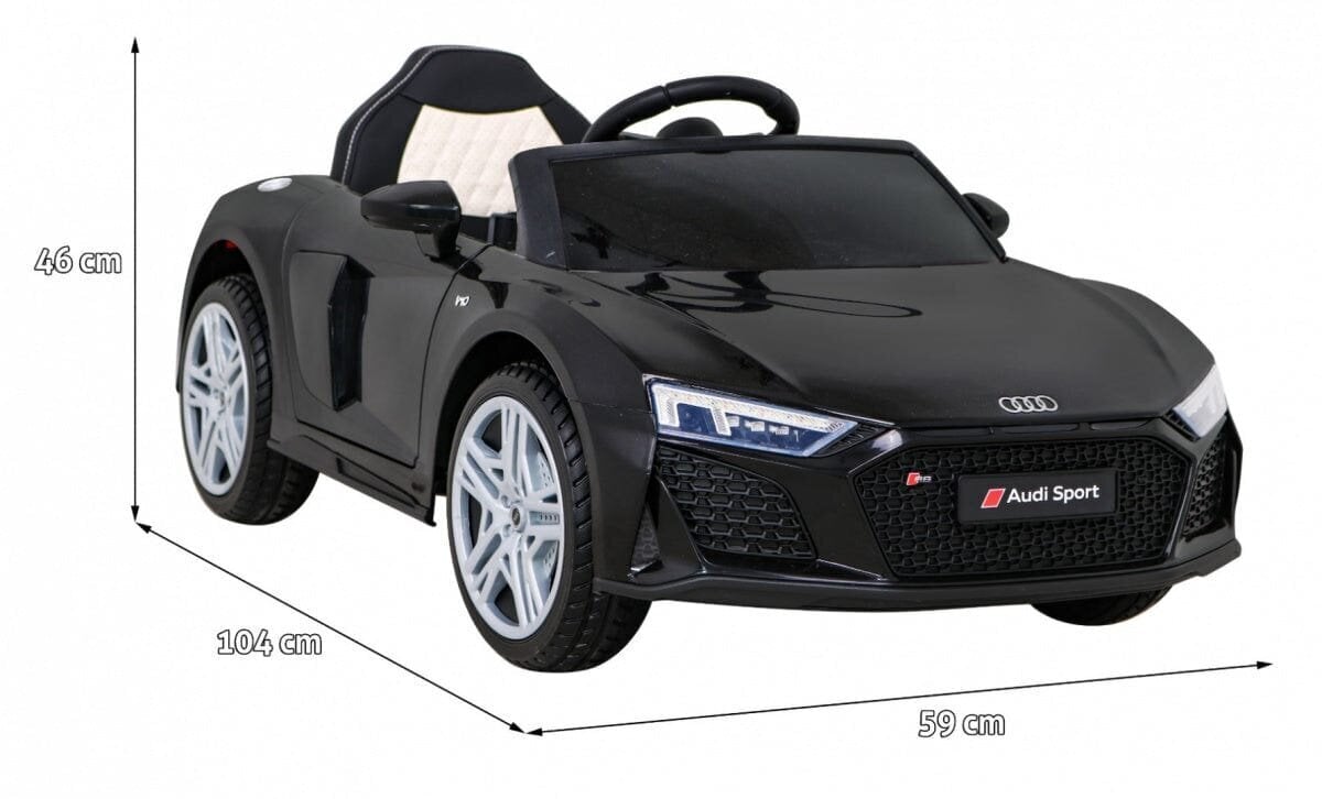 Ühekohaline laste elektriauto Audi R8, must цена и информация | Laste elektriautod | hansapost.ee