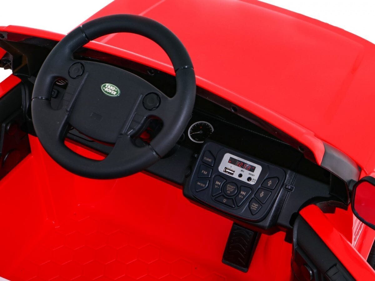 Ühekohaline laste elektriauto Land Rover Discovery, punane цена и информация | Laste elektriautod | hansapost.ee