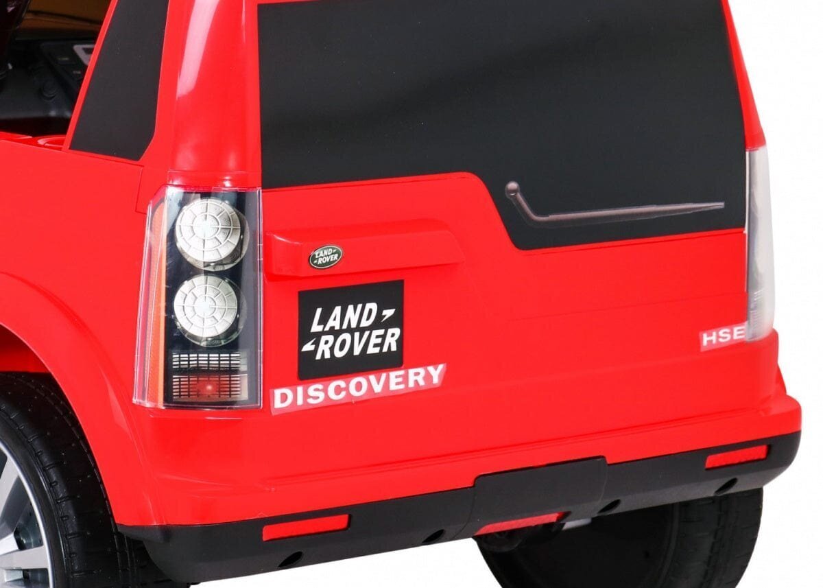 Ühekohaline laste elektriauto Land Rover Discovery, punane hind ja info | Laste elektriautod | hansapost.ee