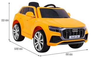 Одноместный детский электрический автомобиль Audi Q8 Lift, желтый kaina ir informacija | Электромобили для детей | hansapost.ee