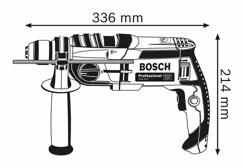 Löökpuurtrell Bosch GSB 20-2 Professional цена и информация | Akutrellid, puurid ja kruvikeerajad | hansapost.ee