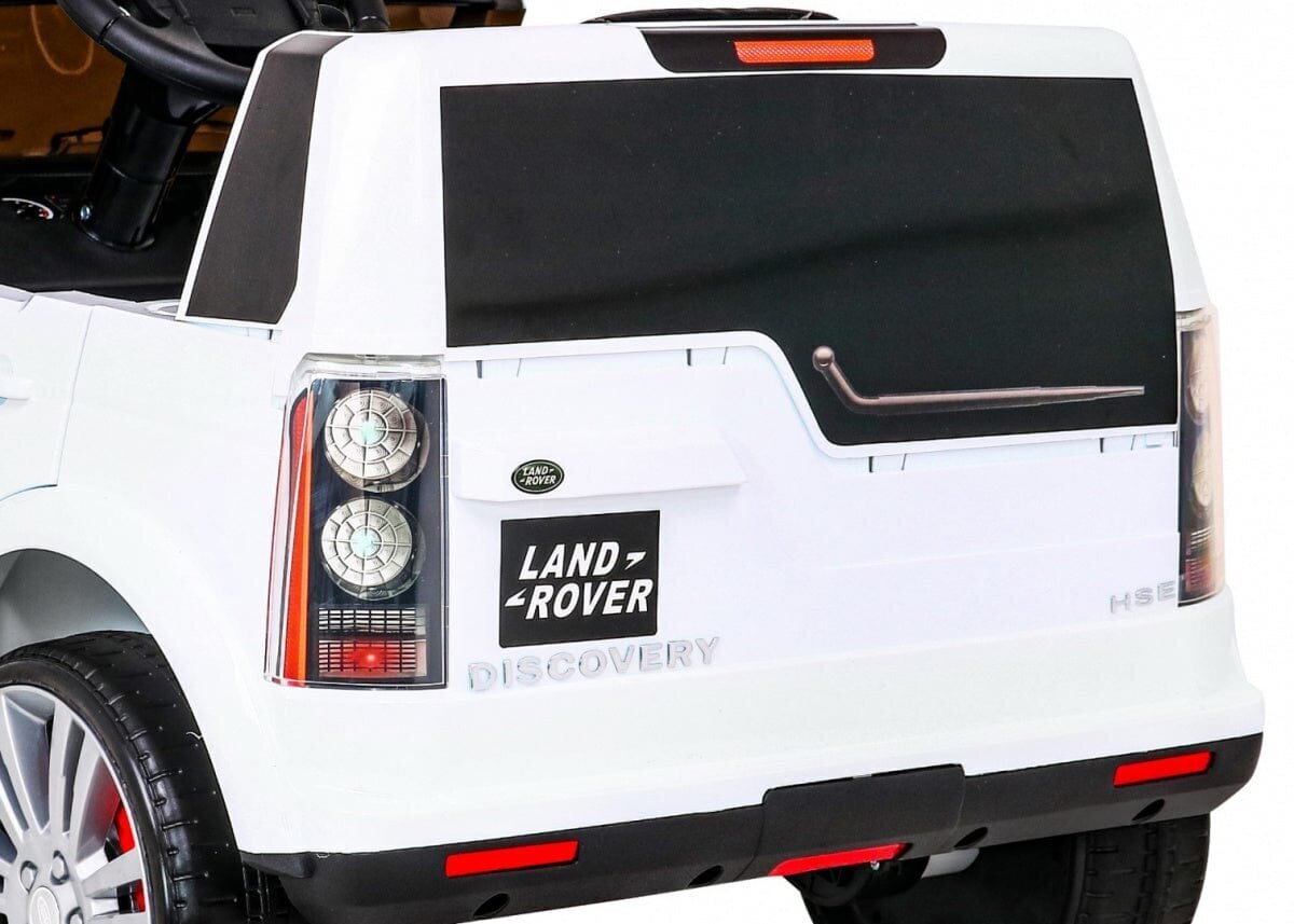 Ühekohaline laste elektriauto Land Rover Discovery, valge цена и информация | Laste elektriautod | hansapost.ee