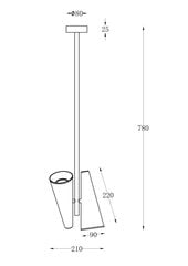 Современный подвесной светильник Maytoni Giro MOD095PL-02BS, латунь цена и информация | Потолочные светильники | hansapost.ee