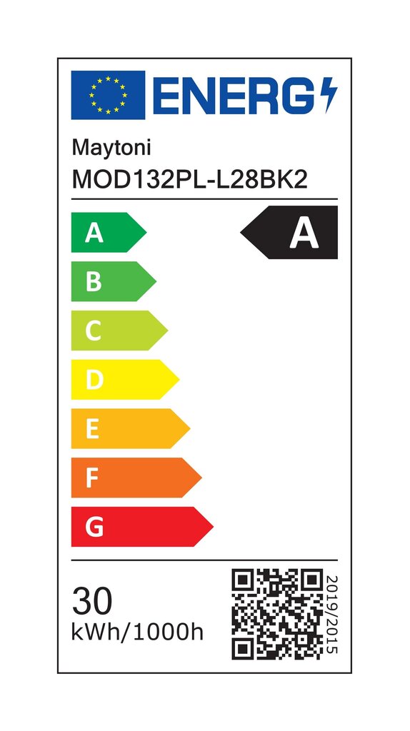 Maytoni Modern rippvalgusti Cascade MOD132PL-L28BK2 Must цена и информация | Laelambid | hansapost.ee