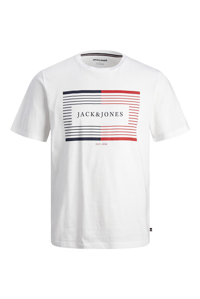 Jack & Jones T-särk meestele 12247810WHITE-M, valge hind ja info | T-särgid meestele | hansapost.ee