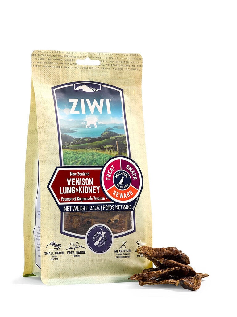 ZiwiPeak Dog Chews Venison lung & kidney uluki kopsud ja neerud, 60 g hind ja info | Koerte maiused | hansapost.ee