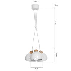 подвесной светильник dama 3xe27, белый цена и информация | Люстры | hansapost.ee