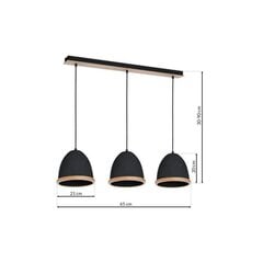 подвесной светильник studio 3xe27, черный цена и информация | Потолочный светильник, 38 x 38 x 24 см | hansapost.ee