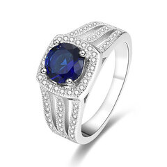 Beneto Серебряное кольцо с синим кристаллом AGG326 цена и информация | Кольцо | hansapost.ee