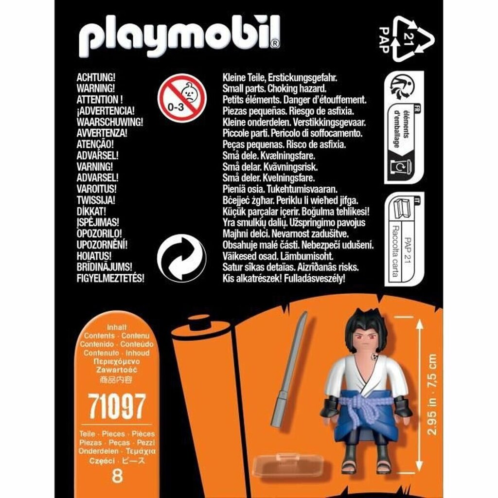 70097 Playmobile® Naruto Shippuden Sasuke figuur цена и информация | Klotsid ja konstruktorid | hansapost.ee