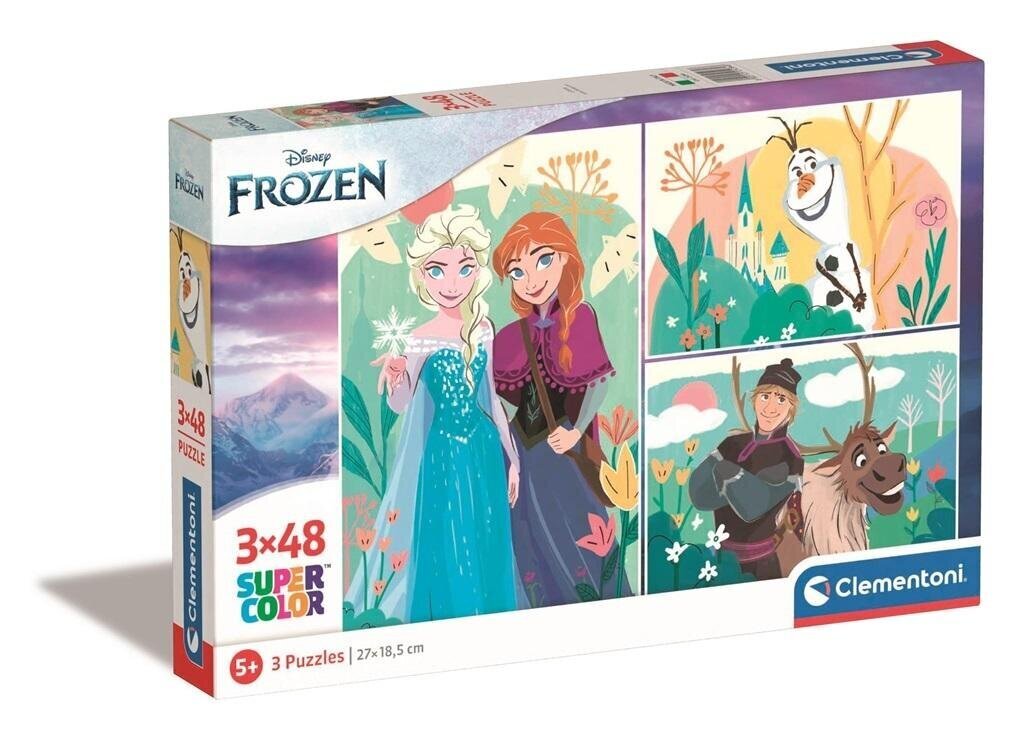 Pusle Clementoni 3x48 tk, Supercolor Disney Fozen 25284 цена и информация | Pusled lastele ja täiskasvanutele | hansapost.ee