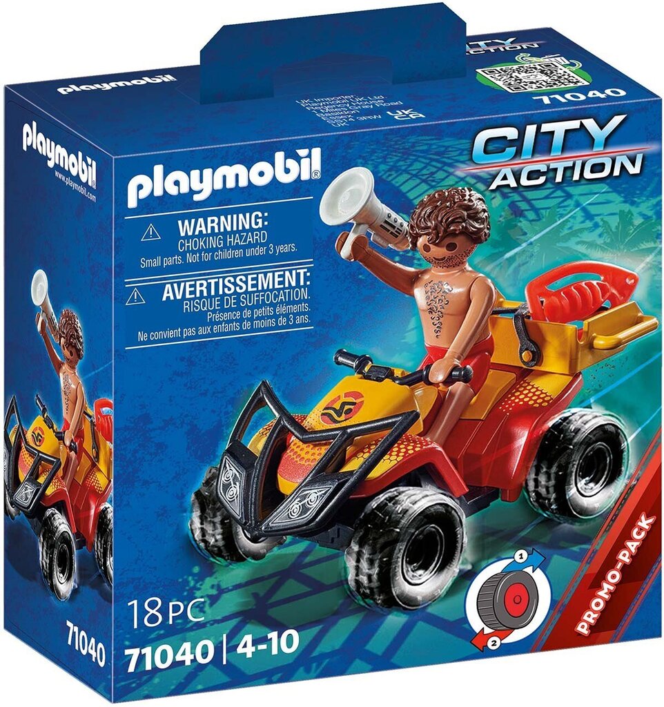 71040 Playmobile® City Action Beach Lifeguard Quad, 18 цена и информация | Klotsid ja konstruktorid | hansapost.ee