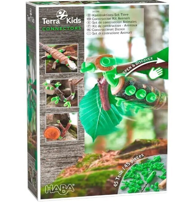 Ehituskomplekt Haba Terra Kids Connectors loomad, 45 d. цена и информация | Klotsid ja konstruktorid | hansapost.ee