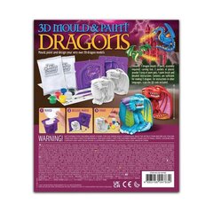 Loominguline maalimis- ja kaunistuskomplekt 3D Dragons 4M hind ja info | Kunstitarbed, voolimise tarvikud | hansapost.ee